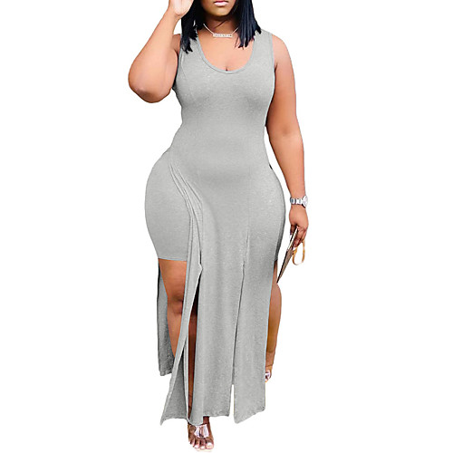 Women's Plus Size Dress Strap Dress Sleeveless Solid Color Layered Deep U Sporty Spring Summer Grey Black XL XXL XXXL 4XL 5XL
Women's Plus Size Dress Strap Dress Sleeveless Solid Color Layered Deep U Sporty Spring Summer Grey Black XL XXL XXXL 4XL 5XL