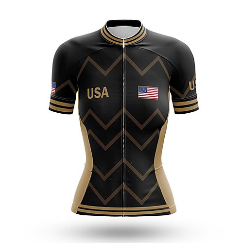 21Grams Women's Short Sleeve Cycling Jersey Summer Spandex Black USA Bike Top Mountain Bike MTB Road Bike Cycling Quick Dry Moisture Wicking Sports Clothing Apparel / Stretchy / Athleisure
21Grams Women's Short Sleeve Cycling Jersey Summer Spandex Black USA Bike Top Mountain Bike MTB Road Bike Cycling Quick Dry Moisture Wicking Sports Clothing Apparel / Stretchy / Athleisure