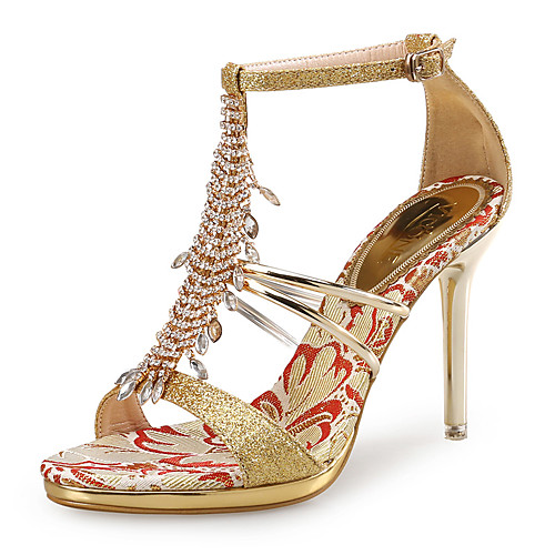 Women's Sandals Stiletto Heel Open Toe Party Daily Gleit Rhinestone Solid Colored Gold Silver
Women's Sandals Stiletto Heel Open Toe Party Daily Gleit Rhinestone Solid Colored Gold Silver
