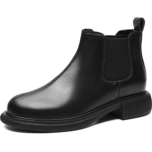 Women's Boots Chelsea Boots Flat Heel Round Toe Booties Ankle Boots Daily Work Leather Solid Colored Black
Women's Boots Chelsea Boots Flat Heel Round Toe Booties Ankle Boots Daily Work Leather Solid Colored Black
