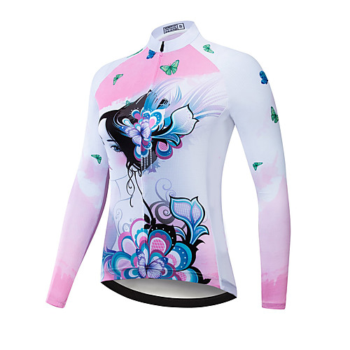 21Grams Women's Long Sleeve Cycling Jersey Spandex Pink Butterfly Bike Top Mountain Bike MTB Road Bike Cycling Quick Dry Moisture Wicking Sports Clothing Apparel / Stretchy / Athleisure
21Grams Women's Long Sleeve Cycling Jersey Spandex Pink Butterfly Bike Top Mountain Bike MTB Road Bike Cycling Quick Dry Moisture Wicking Sports Clothing Apparel / Stretchy / Athleisure