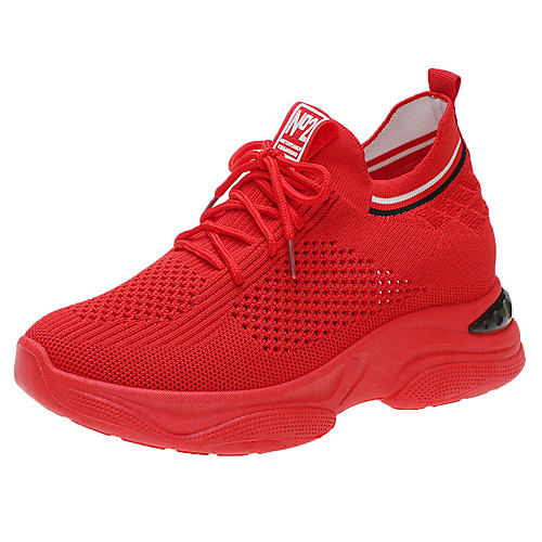 Women's Trainers Athletic Shoes Hidden Heel Round Toe Booties Ankle Boots Daily Tissage Volant Solid Colored Red White Black
Women's Trainers Athletic Shoes Hidden Heel Round Toe Booties Ankle Boots Daily Tissage Volant Solid Colored Red White Black