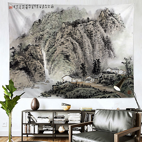 Chinese Ink Painting Style Wall Tapestry Art Decor Blanket Curtain Hanging Home Bedroom Living Room Decoration Polyester
Chinese Ink Painting Style Wall Tapestry Art Decor Blanket Curtain Hanging Home Bedroom Living Room Decoration Polyester