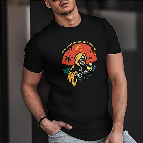 Men's Unisex Tee T shirt Shirt Hot Stamping Graphic Prints Beach Print Short Sleeve Casual Tops Cotton Basic Designer Big and Tall Black
Men's Unisex Tee T shirt Shirt Hot Stamping Graphic Prints Beach Print Short Sleeve Casual Tops Cotton Basic Designer Big and Tall Black