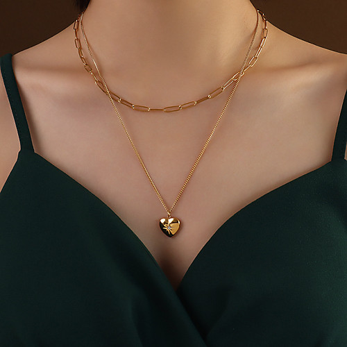 lureme Dainty Layered Choker Necklace 18K Gold Heart Pendant Necklace Paperclip Chain Necklace for Women (nl006273)
lureme Dainty Layered Choker Necklace 18K Gold Heart Pendant Necklace Paperclip Chain Necklace for Women (nl006273)