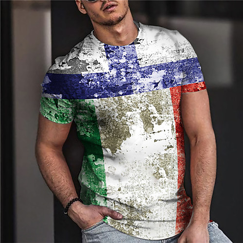 Men's Unisex Tee T shirt Shirt 3D Print Color Block Graphic Prints Print Short Sleeve Daily Tops Casual Designer Big and Tall Blue
Men's Unisex Tee T shirt Shirt 3D Print Color Block Graphic Prints Print Short Sleeve Daily Tops Casual Designer Big and Tall Blue