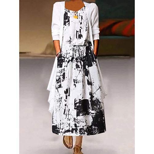 Women's Swing Dress Maxi long Dress Black Sleeveless Multi Color Tie Dye Spring Summer Round Neck Elegant Casual 2021 M L XL 2XL 3XL 4XL 5XL
Women's Swing Dress Maxi long Dress Black Sleeveless Multi Color Tie Dye Spring Summer Round Neck Elegant Casual 2021 M L XL 2XL 3XL 4XL 5XL