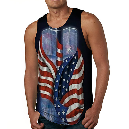 Men's Tank Top Undershirt Shirt 3D Print Graphic Prints Flag Print Sleeveless Daily Tops Casual Designer Big and Tall Round Neck Blue / Summer
Men's Tank Top Undershirt Shirt 3D Print Graphic Prints Flag Print Sleeveless Daily Tops Casual Designer Big and Tall Round Neck Blue / Summer