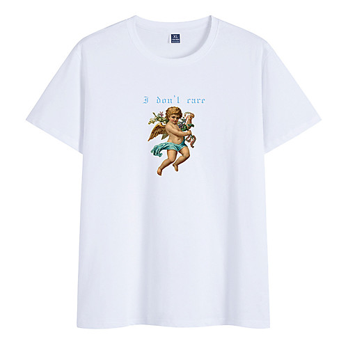 Women's Painting T shirt Text Angel Print Round Neck Basic Tops 100% Cotton Blushing Pink Wine Royal Blue
Women's Painting T shirt Text Angel Print Round Neck Basic Tops 100% Cotton Blushing Pink Wine Royal Blue