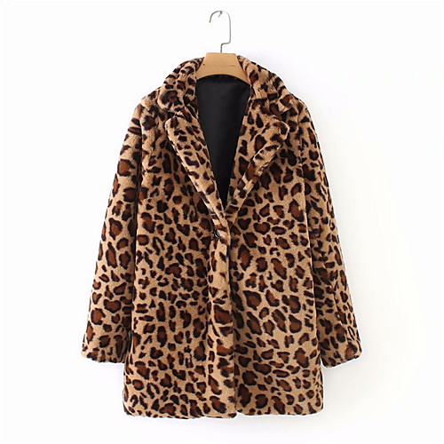 Women's Coat Daily Wear Fall Winter Long Coat V Neck Regular Fit Casual Jacket Leopard Print Button Leopard
Women's Coat Daily Wear Fall Winter Long Coat V Neck Regular Fit Casual Jacket Leopard Print Button Leopard