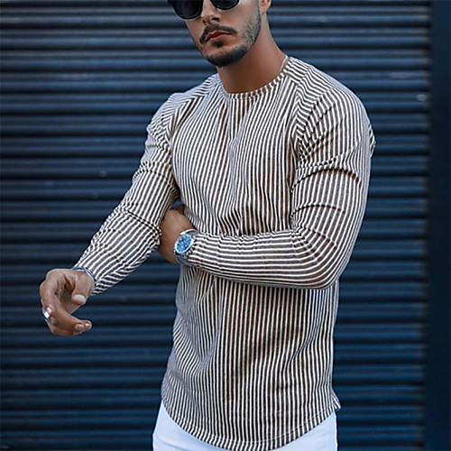 Men's Tee T shirt Shirt Striped Graphic Prints Plus Size Long Sleeve Casual Tops Basic Designer Slim Fit Big and Tall Gray
Men's Tee T shirt Shirt Striped Graphic Prints Plus Size Long Sleeve Casual Tops Basic Designer Slim Fit Big and Tall Gray