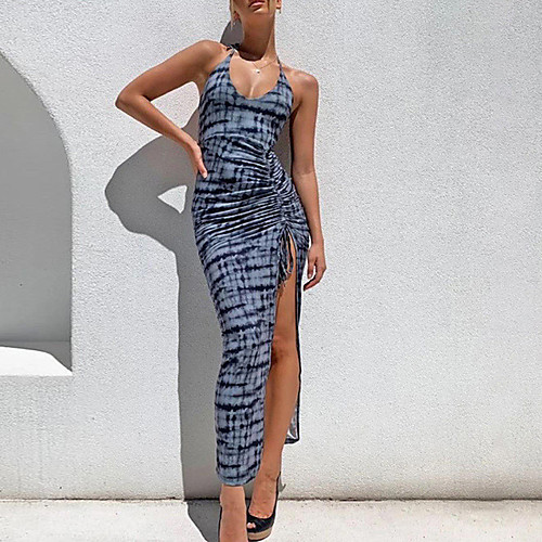 Women's Sheath Dress Maxi long Dress Blue Sleeveless Tie Dye Split Print Summer V Neck Casual 2021 S M L
Women's Sheath Dress Maxi long Dress Blue Sleeveless Tie Dye Split Print Summer V Neck Casual 2021 S M L