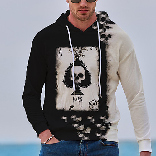 Men's Pullover Hoodie Sweatshirt Graphic Prints Poker Print Daily Sports 3D Print 3D Print Casual Hoodies Sweatshirts Black
Men's Pullover Hoodie Sweatshirt Graphic Prints Poker Print Daily Sports 3D Print 3D Print Casual Hoodies Sweatshirts Black
