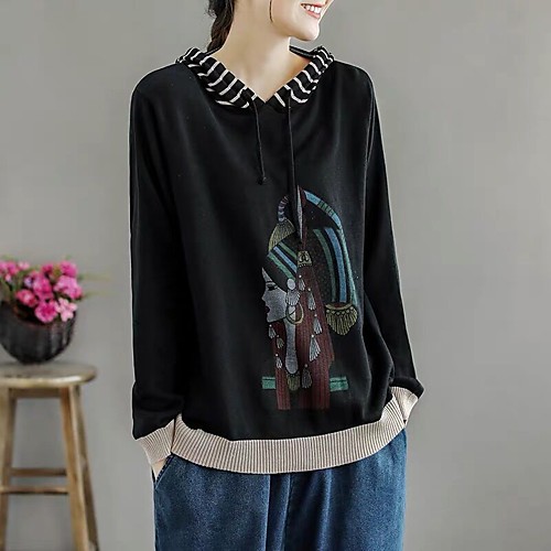 Women's Casual Printing Graphic Pullover Sweater Women's Hoodies Long Sleeve Sweater Cardigans Hooded Fall Winter Coffee color khaki Black
Women's Casual Printing Graphic Pullover Sweater Women's Hoodies Long Sleeve Sweater Cardigans Hooded Fall Winter Coffee color khaki Black