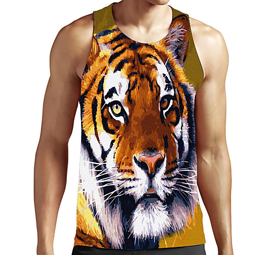 Men's Unisex Tank Top Undershirt 3D Print Graphic Prints Tiger Animal Plus Size Print Sleeveless Casual Tops Basic Fashion Designer Breathable Yellow
Men's Unisex Tank Top Undershirt 3D Print Graphic Prints Tiger Animal Plus Size Print Sleeveless Casual Tops Basic Fashion Designer Breathable Yellow