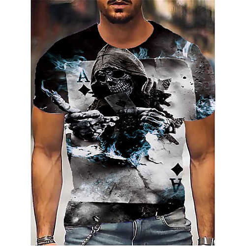 Men's Unisex Tee T shirt Shirt 3D Print Graphic Prints Skull Print Short Sleeve Daily Tops Casual Designer Big and Tall Blue Gray Brown
Men's Unisex Tee T shirt Shirt 3D Print Graphic Prints Skull Print Short Sleeve Daily Tops Casual Designer Big and Tall Blue Gray Brown