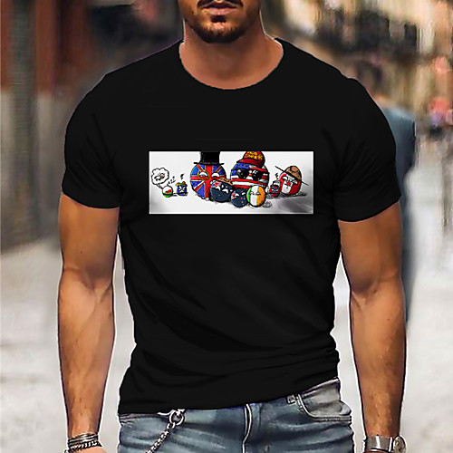 Men's Unisex Tee T shirt Shirt Hot Stamping Graphic Prints Olympics Flag Print Short Sleeve Casual Tops Cotton Basic Designer Big and Tall Black
Men's Unisex Tee T shirt Shirt Hot Stamping Graphic Prints Olympics Flag Print Short Sleeve Casual Tops Cotton Basic Designer Big and Tall Black