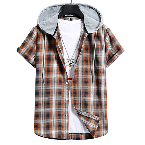 Men's Shirt Lattice Tartan Short Sleeve Street Tops Soft Breathable Black / White Red / White Wine
Men's Shirt Lattice Tartan Short Sleeve Street Tops Soft Breathable Black / White Red / White Wine