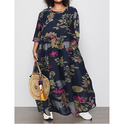 Women's Swing Dress Maxi long Dress Orange Black Red Long Sleeve Floral Ruched Print Fall Spring Round Neck Casual Loose 2021 L XL XXL 3XL 4XL 5XL
Women's Swing Dress Maxi long Dress Orange Black Red Long Sleeve Floral Ruched Print Fall Spring Round Neck Casual Loose 2021 L XL XXL 3XL 4XL 5XL