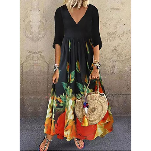 Women's A Line Dress Maxi long Dress Blue Orange Rose Red Half Sleeve Floral Print Summer Casual 2021 M L XL XXL 3XL
Women's A Line Dress Maxi long Dress Blue Orange Rose Red Half Sleeve Floral Print Summer Casual 2021 M L XL XXL 3XL