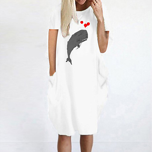 Women's T Shirt Dress Tee Dress Knee Length Dress Blue Yellow Fuchsia Gray Green White Black Short Sleeve Print Summer Round Neck Casual Oversized 2021 S M L XL XXL 3XL 4XL 5XL
Women's T Shirt Dress Tee Dress Knee Length Dress Blue Yellow Fuchsia Gray Green White Black Short Sleeve Print Summer Round Neck Casual Oversized 2021 S M L XL XXL 3XL 4XL 5XL