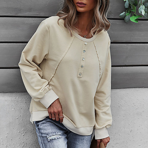 Women's Sweatshirt Pullover Solid Color Print Daily Sports Other Prints Sportswear Streetwear Hoodies Sweatshirts Blushing Pink Black Navy Blue
Women's Sweatshirt Pullover Solid Color Print Daily Sports Other Prints Sportswear Streetwear Hoodies Sweatshirts Blushing Pink Black Navy Blue