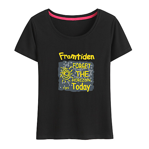 Women's Painting T shirt Graphic Text Print Round Neck Basic Tops Cotton Blushing Pink White Black
Women's Painting T shirt Graphic Text Print Round Neck Basic Tops Cotton Blushing Pink White Black