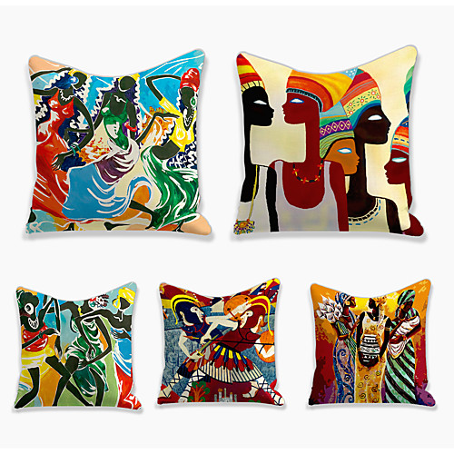 African Style Double Side Cushion Cover 5PC Soft Decorative Square Throw Pillow Cover Cushion Case Pillowcase for Bedroom Livingroom Superior Quality Machine Washable Outdoor Cushion for Sofa Couch Bed Chair
African Style Double Side Cushion Cover 5PC Soft Decorative Square Throw Pillow Cover Cushion Case Pillowcase for Bedroom Livingroom Superior Quality Machine Washable Outdoor Cushion for Sofa Couch Bed Chair