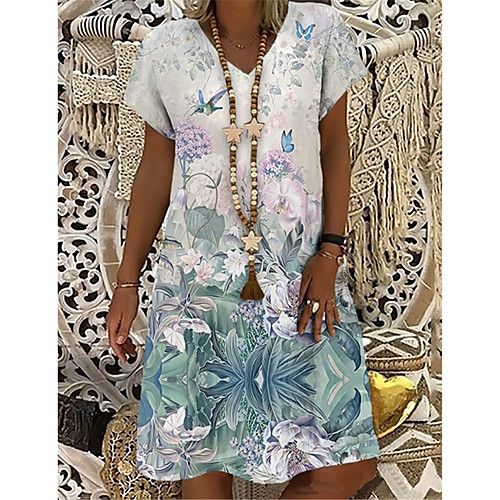 Women's T Shirt Dress Tee Dress Knee Length Dress White Short Sleeve Floral Animal Print Spring Summer V Neck Casual Holiday 2021 S M L XL XXL 3XL
Women's T Shirt Dress Tee Dress Knee Length Dress White Short Sleeve Floral Animal Print Spring Summer V Neck Casual Holiday 2021 S M L XL XXL 3XL