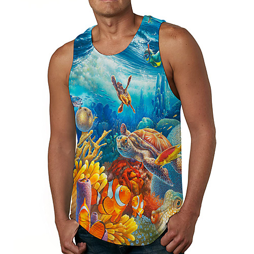 Men's Tank Top Undershirt 3D Print Graphic Prints Fish Print Sleeveless Daily Tops Casual Designer Big and Tall Blue
Men's Tank Top Undershirt 3D Print Graphic Prints Fish Print Sleeveless Daily Tops Casual Designer Big and Tall Blue