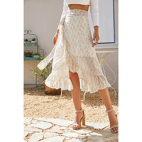 Women's Holiday Weekend Basic Streetwear Capris Skirts Floral / Botanical Split Ruffle Print Yellow Blushing Pink Gray
Women's Holiday Weekend Basic Streetwear Capris Skirts Floral / Botanical Split Ruffle Print Yellow Blushing Pink Gray