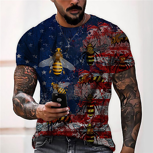 Men's Unisex Tee T shirt Shirt 3D Print Graphic Prints Bee Print Short Sleeve Daily Tops Casual Designer Big and Tall Blue
Men's Unisex Tee T shirt Shirt 3D Print Graphic Prints Bee Print Short Sleeve Daily Tops Casual Designer Big and Tall Blue