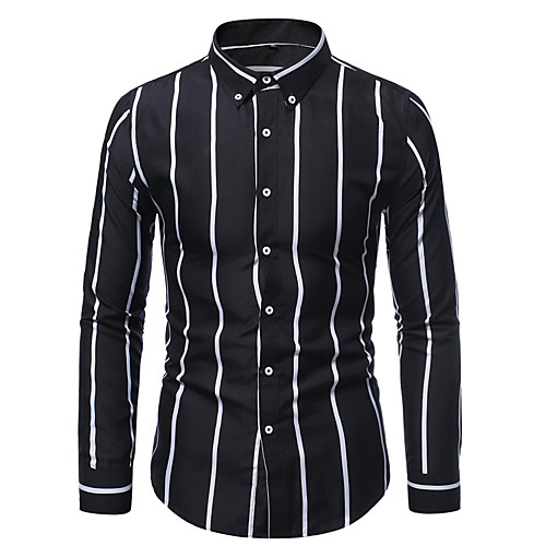 Men's Shirt Other Prints Striped Long Sleeve Work Tops Business Lightweight Black Navy Blue
Men's Shirt Other Prints Striped Long Sleeve Work Tops Business Lightweight Black Navy Blue