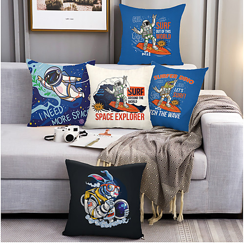 Astronaut Double Side Cushion Cover 5PC Soft Decorative Square Throw Pillow Cover Cushion Case Pillowcase for Bedroom Livingroom Superior Quality Machine Washable Outdoor Cushion for Sofa Couch Bed Chair
Astronaut Double Side Cushion Cover 5PC Soft Decorative Square Throw Pillow Cover Cushion Case Pillowcase for Bedroom Livingroom Superior Quality Machine Washable Outdoor Cushion for Sofa Couch Bed Chair