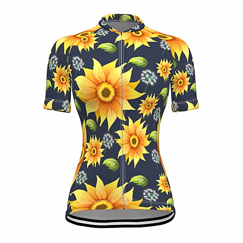 21Grams Women's Short Sleeve Cycling Jersey Summer Spandex Yellow Floral Botanical Bike Top Mountain Bike MTB Road Bike Cycling Quick Dry Moisture Wicking Sports Clothing Apparel / Stretchy
21Grams Women's Short Sleeve Cycling Jersey Summer Spandex Yellow Floral Botanical Bike Top Mountain Bike MTB Road Bike Cycling Quick Dry Moisture Wicking Sports Clothing Apparel / Stretchy