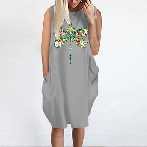 Women's T Shirt Dress Tee Dress Knee Length Dress Blue Yellow Fuchsia Gray Green White Black Sleeveless Print Summer Round Neck Casual Oversized 2021 S M L XL XXL 3XL 4XL 5XL
Women's T Shirt Dress Tee Dress Knee Length Dress Blue Yellow Fuchsia Gray Green White Black Sleeveless Print Summer Round Neck Casual Oversized 2021 S M L XL XXL 3XL 4XL 5XL