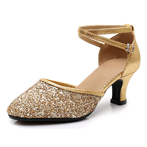 Women's Latin Shoes Heel Paillette Thick Heel Round Toe Dark Red Black Gold Buckle Adults' Sequins
Women's Latin Shoes Heel Paillette Thick Heel Round Toe Dark Red Black Gold Buckle Adults' Sequins