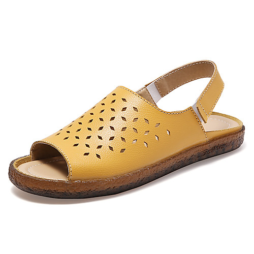Women's Sandals Flat Heel Open Toe Daily Leather Solid Colored Yellow Pink Gray
Women's Sandals Flat Heel Open Toe Daily Leather Solid Colored Yellow Pink Gray