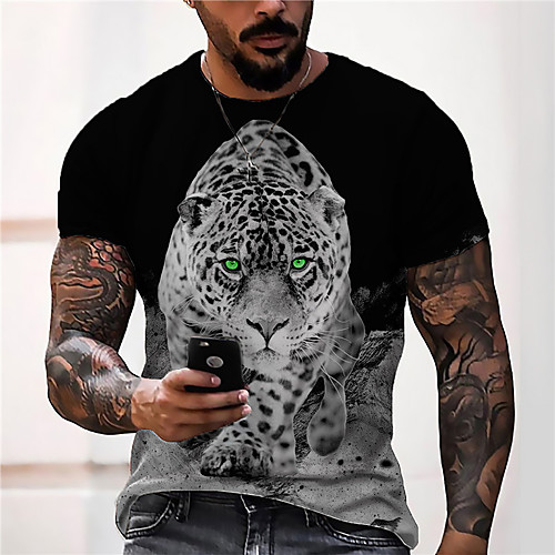 Men's Unisex Tee T shirt Shirt 3D Print Graphic Prints Tiger Print Short Sleeve Daily Tops Casual Designer Big and Tall Black
Men's Unisex Tee T shirt Shirt 3D Print Graphic Prints Tiger Print Short Sleeve Daily Tops Casual Designer Big and Tall Black