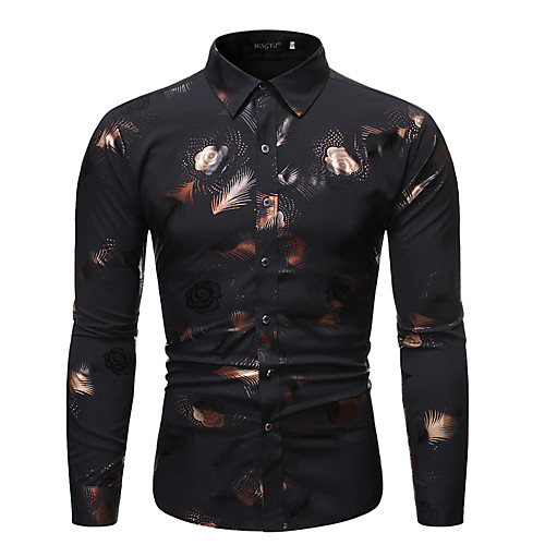 Men's Shirt Floral Print Long Sleeve Party Slim Tops Personalized Casual / Daily Classic Collar Wine Black Navy Blue / Club
Men's Shirt Floral Print Long Sleeve Party Slim Tops Personalized Casual / Daily Classic Collar Wine Black Navy Blue / Club