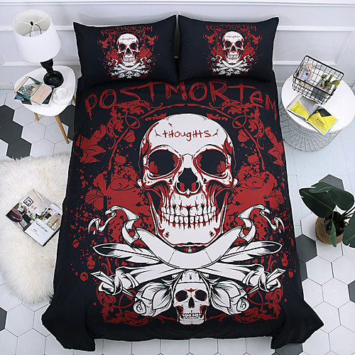3 PCS Duvet Cover Set with Zipper ClosureTies-Black Red Skull Pattern Printed-King Size Bedding Set Comforter Protector Pillowcases (King)
3 PCS Duvet Cover Set with Zipper ClosureTies-Black Red Skull Pattern Printed-King Size Bedding Set Comforter Protector Pillowcases (King)