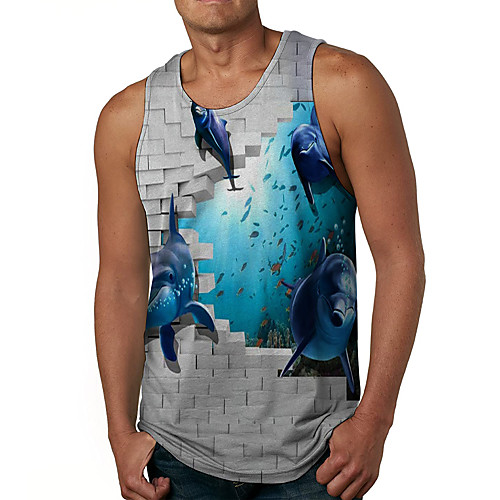 Men's Tank Top Undershirt Shirt 3D Print Graphic Prints Fish Animal Print Sleeveless Daily Tops Casual Designer Big and Tall Round Neck Gray / Summer
Men's Tank Top Undershirt Shirt 3D Print Graphic Prints Fish Animal Print Sleeveless Daily Tops Casual Designer Big and Tall Round Neck Gray / Summer