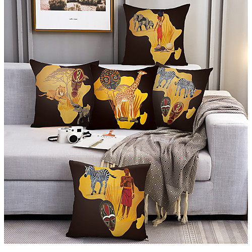 African Style Double Side Cushion Cover 5PC Soft Decorative Square Throw Pillow Cover Cushion Case Pillowcase for Bedroom Livingroom Superior Quality Machine Washable Outdoor Cushion for Sofa Couch Bed Chair
African Style Double Side Cushion Cover 5PC Soft Decorative Square Throw Pillow Cover Cushion Case Pillowcase for Bedroom Livingroom Superior Quality Machine Washable Outdoor Cushion for Sofa Couch Bed Chair