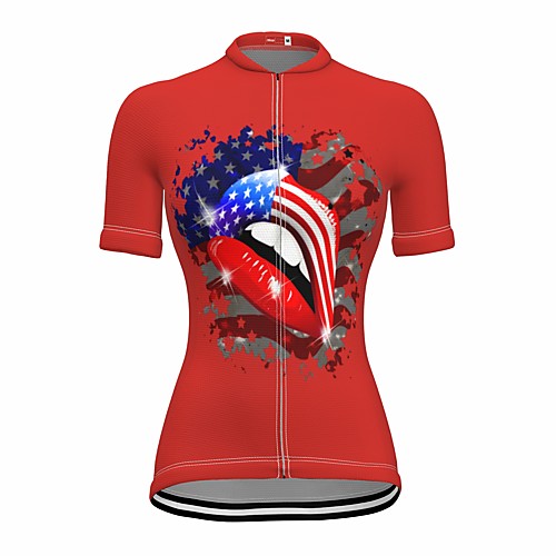 21Grams Women's Short Sleeve Cycling Jersey Summer Spandex Red 3D American / USA Bike Top Mountain Bike MTB Road Bike Cycling Quick Dry Moisture Wicking Sports Clothing Apparel / Stretchy
21Grams Women's Short Sleeve Cycling Jersey Summer Spandex Red 3D American / USA Bike Top Mountain Bike MTB Road Bike Cycling Quick Dry Moisture Wicking Sports Clothing Apparel / Stretchy