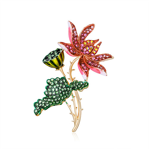 Fashion Plant Alloy Diamond-Studded Lotus Plant Brooch Silk Scarf Buckle Multi-Purpose Flower Shape Corsage
Fashion Plant Alloy Diamond-Studded Lotus Plant Brooch Silk Scarf Buckle Multi-Purpose Flower Shape Corsage