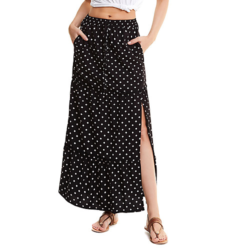 Women's Holiday Vacation Basic Streetwear Maxi Skirts Floral / Botanical Flower Split Pocket Black Red
Women's Holiday Vacation Basic Streetwear Maxi Skirts Floral / Botanical Flower Split Pocket Black Red