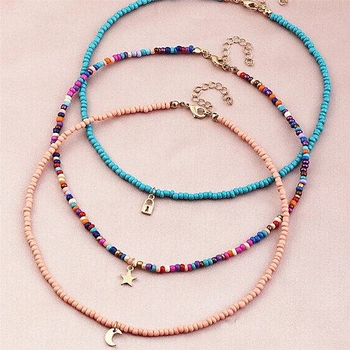 Women's Necklace Classic Moon Star Artistic Ethnic Sweet Plastic Rainbow 38 cm Necklace Jewelry 1pc For Street Birthday Party Beach Festival
Women's Necklace Classic Moon Star Artistic Ethnic Sweet Plastic Rainbow 38 cm Necklace Jewelry 1pc For Street Birthday Party Beach Festival