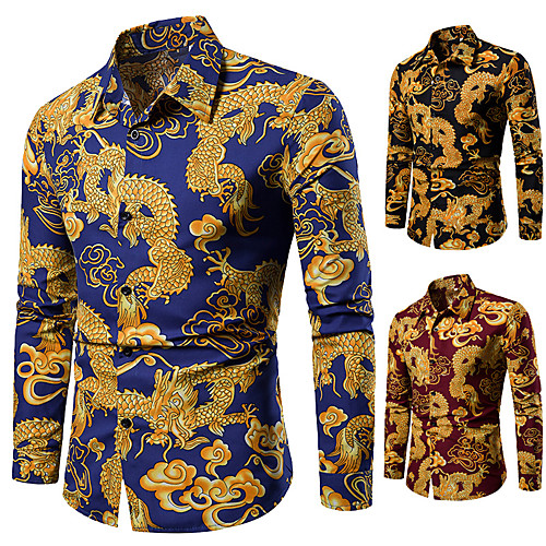 Men's Shirt Dragon Totem Long Sleeve Casual Tops Ethnic Style Classic Blue Black Red
Men's Shirt Dragon Totem Long Sleeve Casual Tops Ethnic Style Classic Blue Black Red