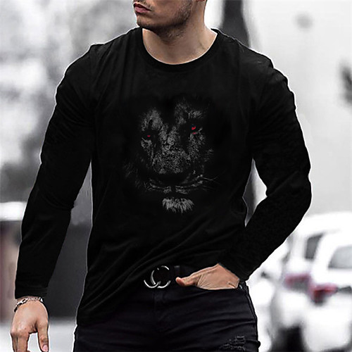 Men's T shirt 3D Print Lion 3D Print Long Sleeve Daily Tops Fashion Green / Black Black / Gray
Men's T shirt 3D Print Lion 3D Print Long Sleeve Daily Tops Fashion Green / Black Black / Gray
