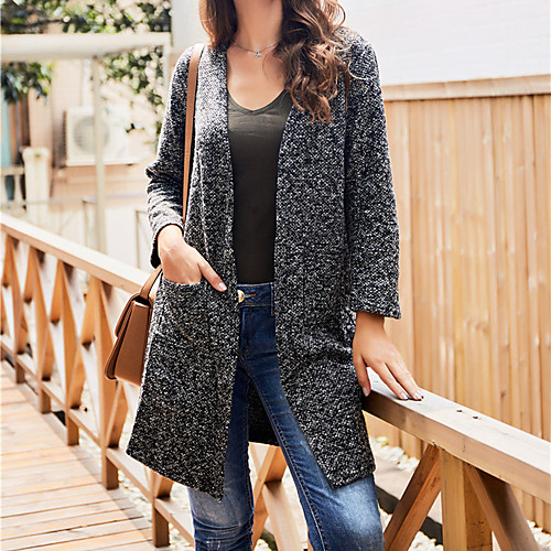Women's Coat Causal Fall Winter Long Coat Regular Fit Warm Basic Casual Jacket Long Sleeve Solid Color Pocket Dark Gray
Women's Coat Causal Fall Winter Long Coat Regular Fit Warm Basic Casual Jacket Long Sleeve Solid Color Pocket Dark Gray